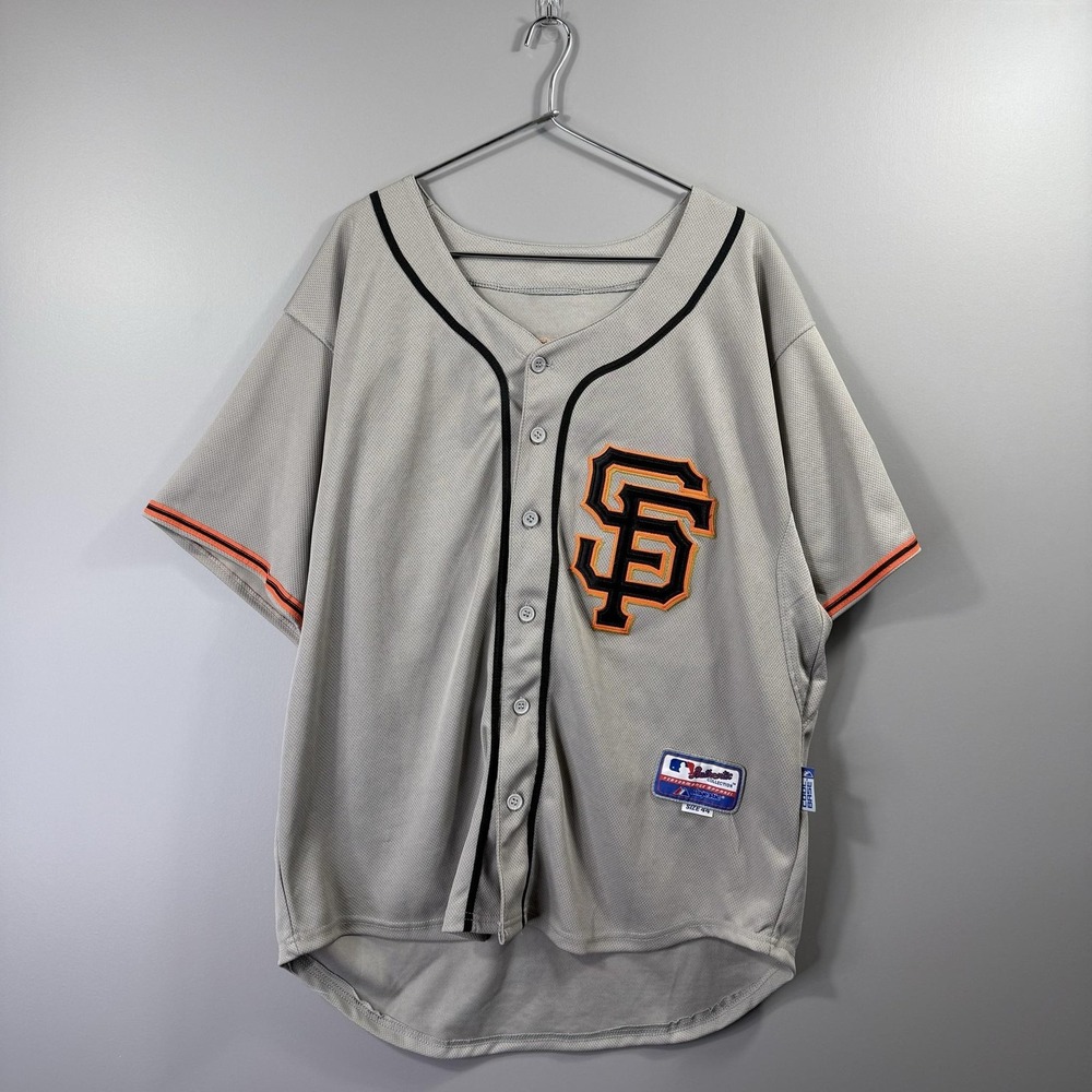 San Francisco Giants Jersey Mens 44 Gray MLB Baseball Bumgarner 40 Majestic